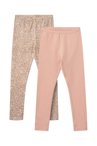 2 Biologisch Katoenen Leggings - Lichtpaars