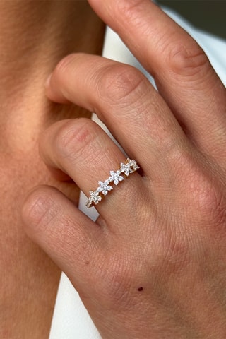 Bague - Argent plaqué or jaune