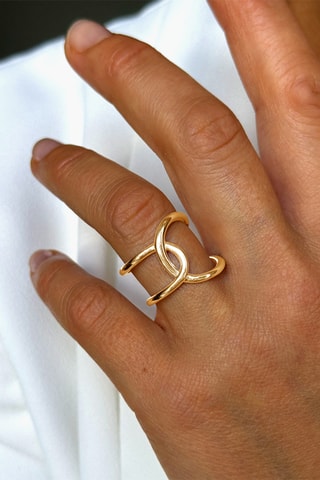 Bague - Argent plaqué or jaune