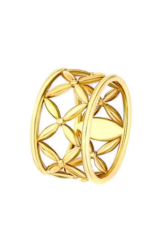 Bague - Argent plaqué or jaune