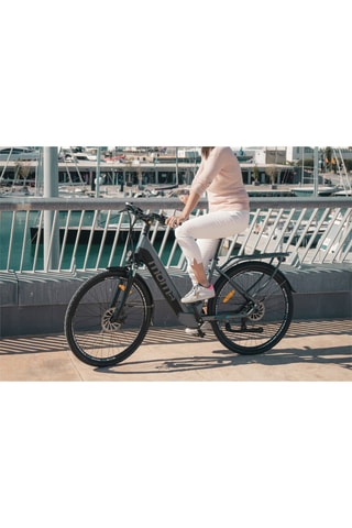 Elektrische Stadsfiets Ebike 28 PRO - Grijs en Zwart - 170 - 195 cm - tot 120 km