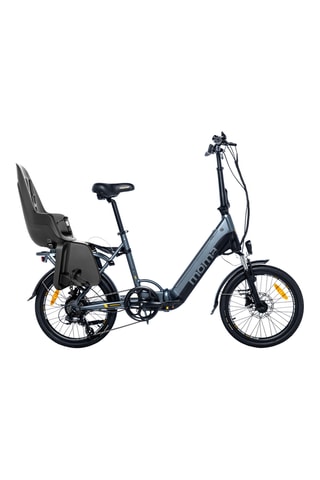 Inklapbare Stadsfiets Ebike 20 en Babydrager One Maxi 1P&EB-D - Grijs en Zwart - 155 - 190 cm - 7 Snelheden