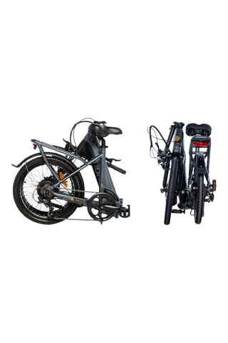 Inklapbare Stadsfiets Ebike 20 en Babydrager One Maxi 1P&EB-D - Grijs en Zwart - 155 - 190 cm - 7 Snelheden