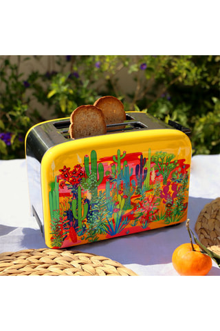 Broodrooster Toast'in 2 Cactus- 2 sleuven- 750 - 850 W - Rood, groen en geel