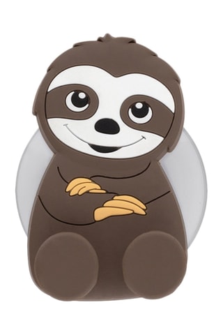 Tandenborstelhouder voor aan de muur Ani-Toothi Sloth- Taupe en Wit