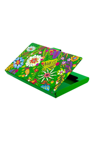 Visitekaarthouder Busy Printemps- Groen en Blauw - Blauw en groen