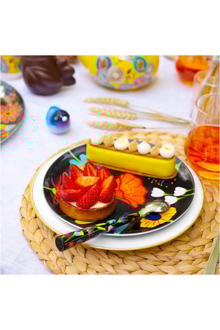 4 kleurige porseleinen dessertborden Jardin fleuri- 20 cm