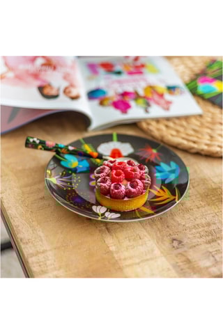 4 kleurige porseleinen dessertborden Jardin fleuri- 20 cm