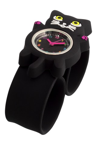 Siliconen Quartz Horloge Time Animal - Zwart