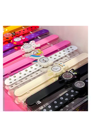 Siliconen Quartz Horloge Time Animal - Zwart