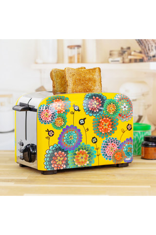 Grille-pain en acier inoxydable Toast'in 2 - 2 fentes  - Jaune