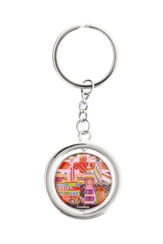 Sleutelhanger Open My City - Zilverkleurig - Multicolor
