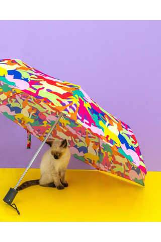Parapluie pliable Parapli - Rouge et jaune - Multicolore