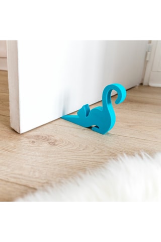 Deurstopper Le Chatporte - 10,2 x 5 x 8,6 cm - Blauw