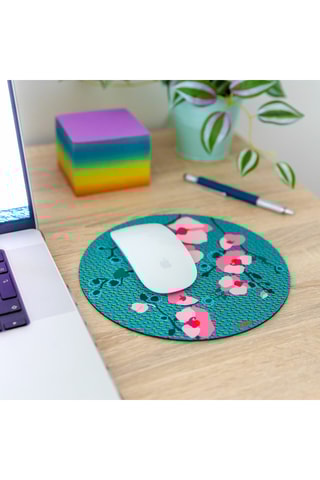 Tapis de souris Tapiron - Bleu canard - 20 cm