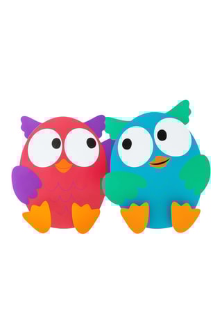 Houten Kapstok Zoohook - 42 x 27,5 x 1 cm - Roze en Hemelsblauw