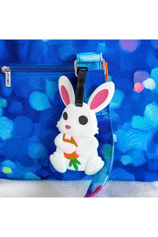 Etiquette à bagage Ani-luggage - 15 x 8,5 x 0,4 cm - Blanc
