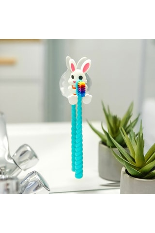 Porte-brosses à dents Ani-toothi - 5 x 6 x 3,6 cm - Blanc