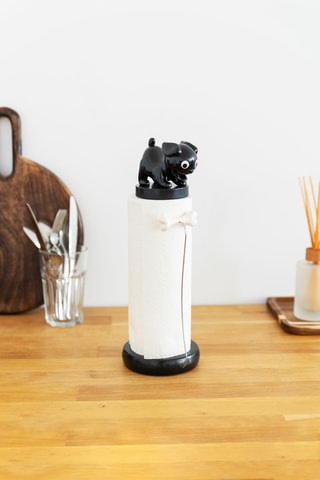 Keukenrolhouder Clean'up - 34 x 12 cm - Zwart