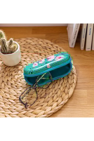 Etui à lunettes - Bleu canard