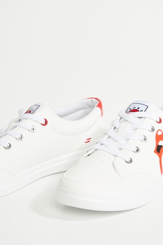 Baskets en cuir Bobs' Dvine - Blanc et rouge