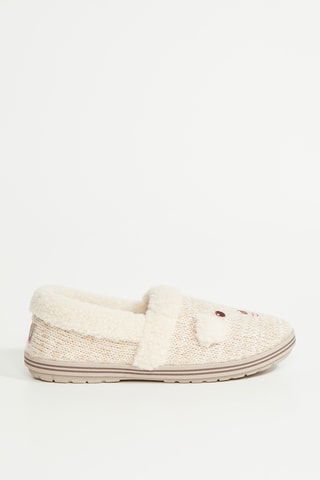 Chaussons fourrés Papuce - Blanc