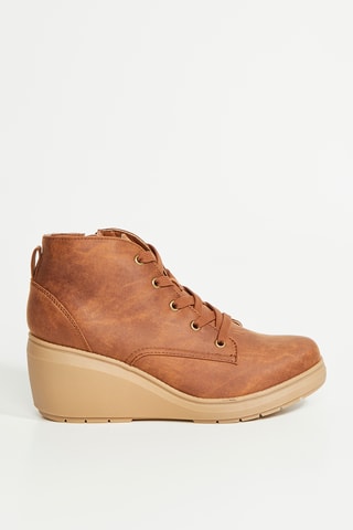 Bottines compensées Gala - Noisette