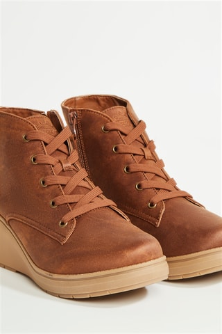Bottines compensées Gala - Noisette