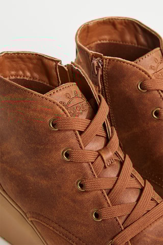 Bottines compensées Gala - Noisette
