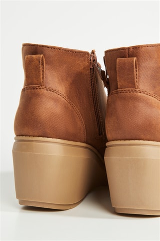 Bottines compensées Gala - Noisette