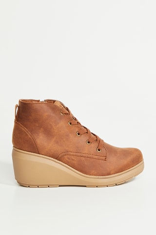 Bottines compensées Gala - Noisette