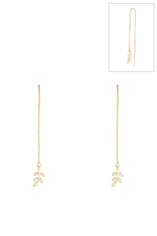 Boucles d'oreilles Feuille d'Or Or jaune