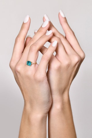 Bague Espoir - Or jaune, topaze et quartz