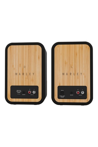 2 Draadloze Bamboe Speakers Get Together Duo - Naturel en Zwart