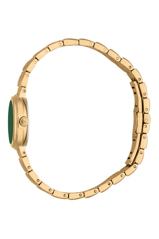Stalen Quartz Horloge - Goudkleurig en Groen