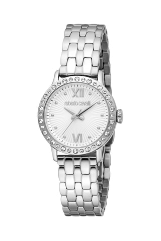 Stalen Quartz Horloge - Zilverkleurig en Wit