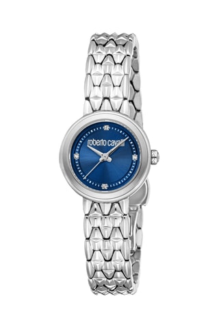 Stalen Quartz Horloge - Zilverkleurig en Marineblauw