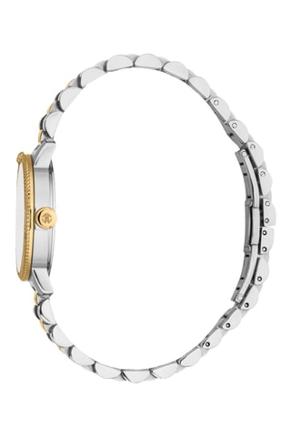 Stalen Quartz Horloge - Zilverkleurig en Goudkleurig