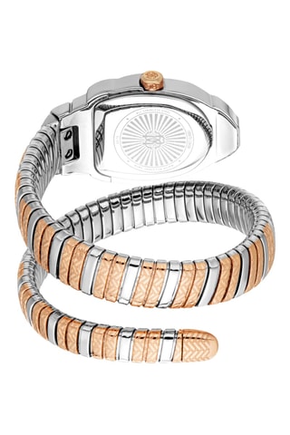 Stalen Quartz Horloge - Roségoudkleurig en Zilverkleurig