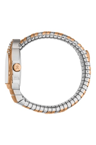 Stalen Quartz Horloge - Roségoudkleurig en Zilverkleurig