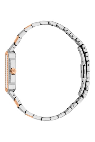 Stalen Quartz Horloge - Zilverkleurig en Roségoudkleurig