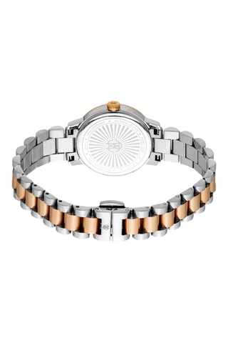 Stalen Quartz Horloge - Zilverkleurig en Roségoudkleurig