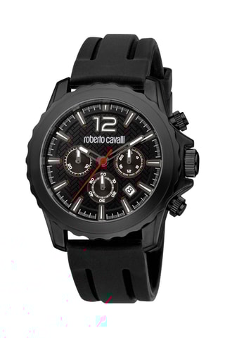 Silicone Quartz Horloge - Chronograaf - Zwart