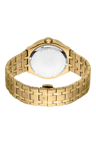Stalen Quartz Horloge - Goudkleurig en Zwart