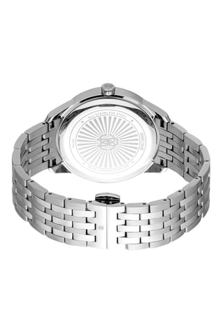 Stalen Quartz Horloge - Zilverkleurig en Bruin