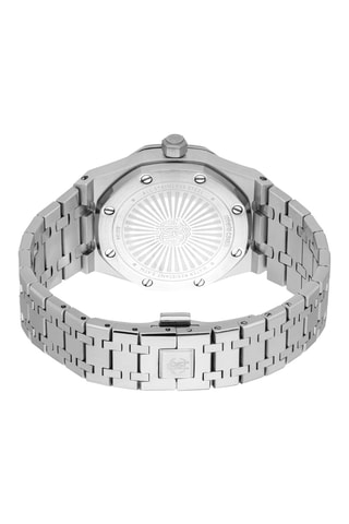 Stalen Quartz Horloge - Zilverkleurig en Marineblauw