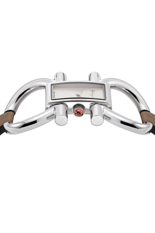 Leren Quartz Horloge - Bruin en Zilverkleurig