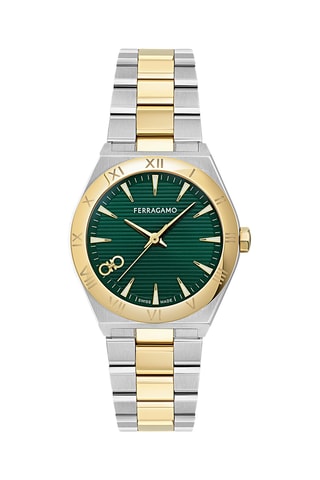 Stalen Quartz Horloge - Zilverkleurig en Goudkleurig