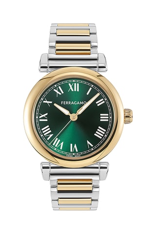 Stalen Quartz Horloge - Zilverkleurig en Goudkleurig