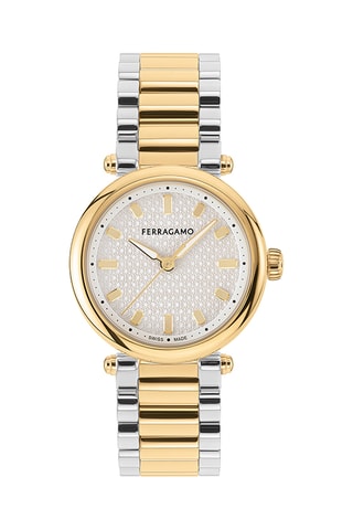 Stalen Quartz Horloge - Zilverkleurig en Goudkleurig
